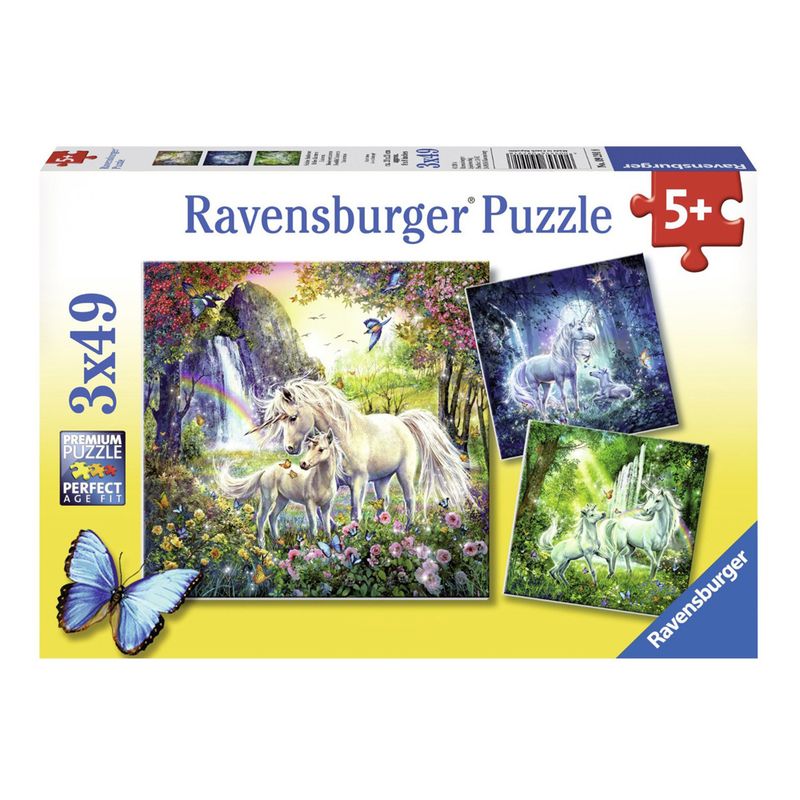 Rompecabezas-3x49-piezas-bellos-unicornios-Ravensburger-1-726