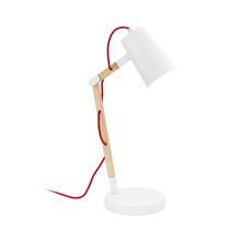 Lámpara de mesa TORONA madera blanco 60w Eglo