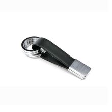 Llavero Lazo de Cuero Twister Negro Troika
