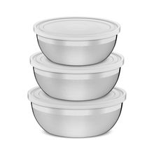 Juego de recipientes acero inoxidable FREEZINOX 3 piezas Tramontina