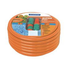 Manguera para jardín flexible y reforzada 30m color naranja 4 Acces. Tramontina