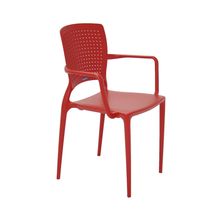 Silla SAFIRA con brazos color Rojo Tramontina