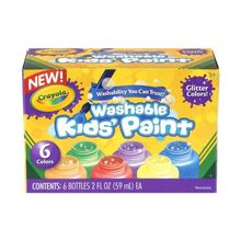 Caja de 6 Pinturas Lavables Glitter Crayola