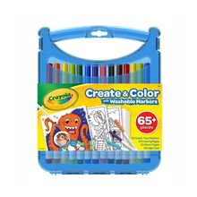 Estuche Crea y Colorea Super Tips Travel Art  65 piezas Crayola
