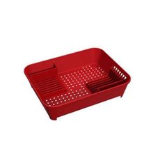 Escurridor plástico de platos color rojo bold Coza