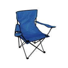 Silla de camping plegable azul c/poza vaso