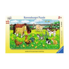 Rompecabezas Animales de Granja en el prado 15PZAS Ravensgurger