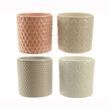 Maceta stonew con textura 13x13 Cm