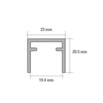 Riel-de-canal-pista-simple-CD-50-2m-Ducasse-2-15176