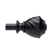 Riel para cortina color negro 28-48"