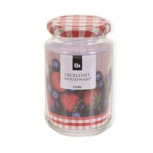 Bote de cristal con tapa de metal 370 ML
