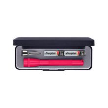 Linterna con caja Mini LED 2AAA color Rosado
