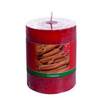 Vela pilar color rojo 7,5x7,5 Cm