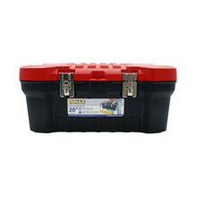Caja de Herramientas 20'' cerradura metálica color Negro/Rojo