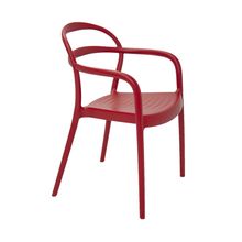 Silla con Brazos SISSI color Rojo