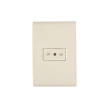 Placa Tomacorriente/Enchufe Norma Italiana 2polos+tierra 10/16a Beige