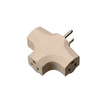 Enchufe triple con conexión tierra 15a 125v