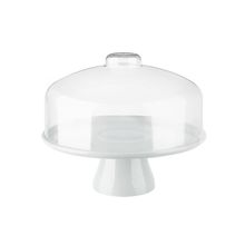 Porta pastel con tapa 32,50cm de plástico Cake Blanco