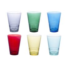 Set de vasos de vidrio coolors-6 piezas