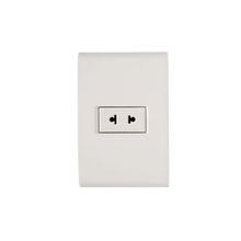 Placa Tomacorriente/Enchufe  2polos Simple Universal marfil