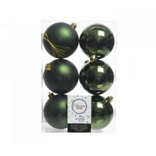 Set de 6 esferas d8cm verde pino