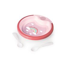 Plato térmico con 2 cucharas dec 450ml