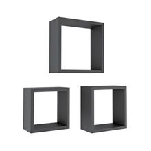 Repisas cubo decorare kit de 3 negro