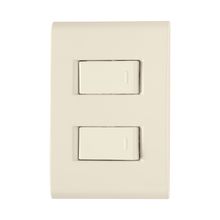 2 interruptores unipolar 10A-250v Beige