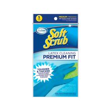Guantes de latex reusable soft scrub premium fit m 1par