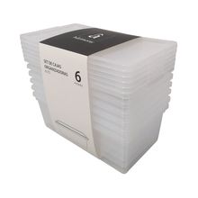 Caja organizadora transparente 6l set 6pzas