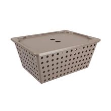 Cesto organizador con tapa Gris Oscuro One Maxi
