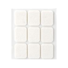 Fieltro de lana adhesivo rectangular 29x23mm Blanco