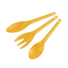 Set herramientas de jardin plasticas amarillo 3pz