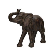 Adorno Elefante poliresina marrón 37.5x10x32.5cm