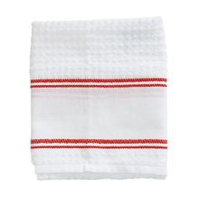 Repasador de cocina blanco líneas color Rojo