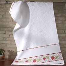Repasador Jacquard VIGO bordado Fresas 45x70cm