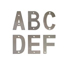 Letra d-4" acero inoxidable 18/8