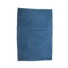 Piso de baño Chenille azul 40x60 cm