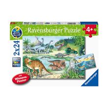 Rompecabezas Habitad de dinosaurios 2x24pzs