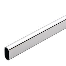 Barra tubo ovalado cromado 3 metros