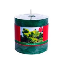 Vela pilar 7.5x7.5cm Verde