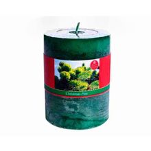 Vela pilar 7.5x10cm Verde