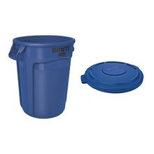Basurero azul 121l
