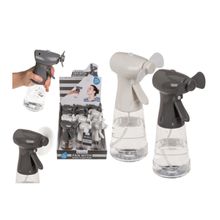 Ventilador con botella spray de plástico