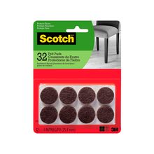 Protectores de fieltro redondo 25.4mm scotch 32u cafe
