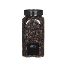 Piedras decorativas café en frasco 7.5x16 cm
