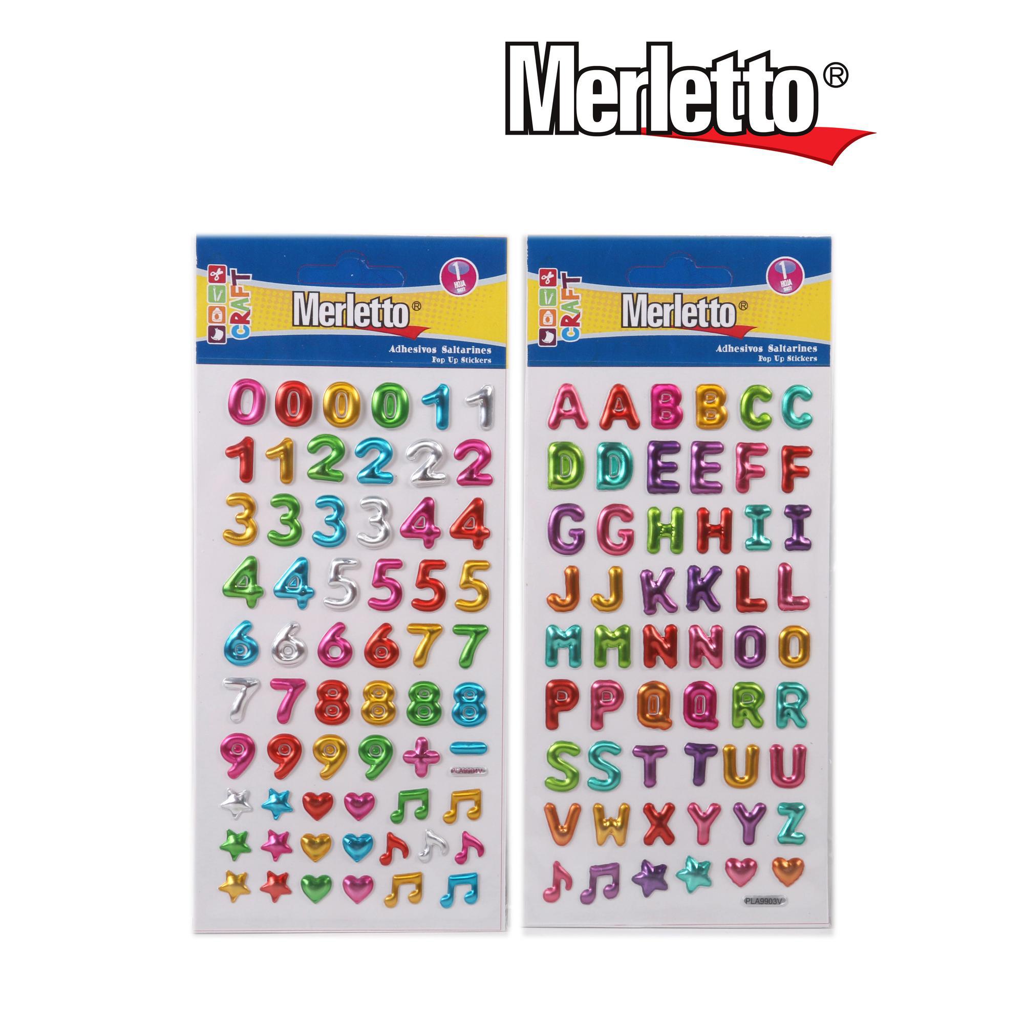 Sticker adhesivo letras numeros