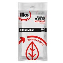 Bolsa multiuso bio mediana 25x38cm 100u