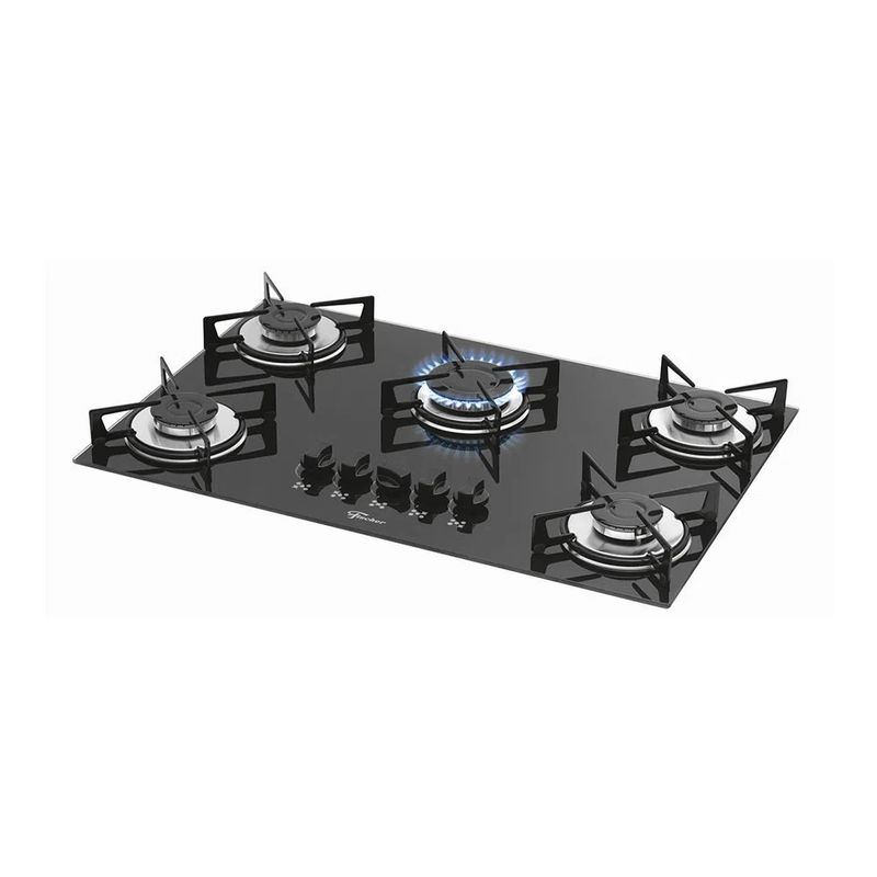 Cocina-empotrar-5Q-llama-normal-GN-vidrio-Negro-Fischer-1-33547
