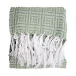 Manta-con-flecos-textil-90x180cm-Verde-2-33604